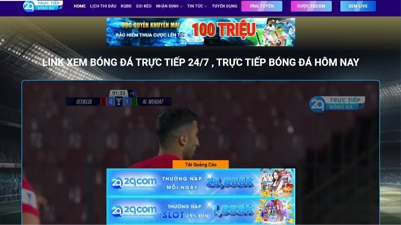 Tìm hiểu về 2qlive trực tiếp bóng đá